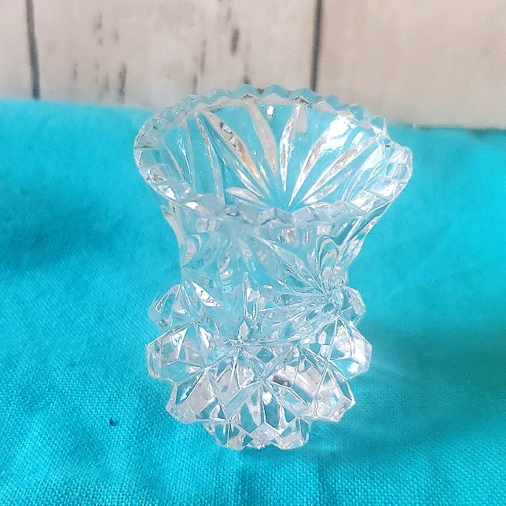 Vintage Small Crystal Toothpick Holder